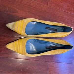 Marc Jacobs Mustard Suede Pointed Toe Flats